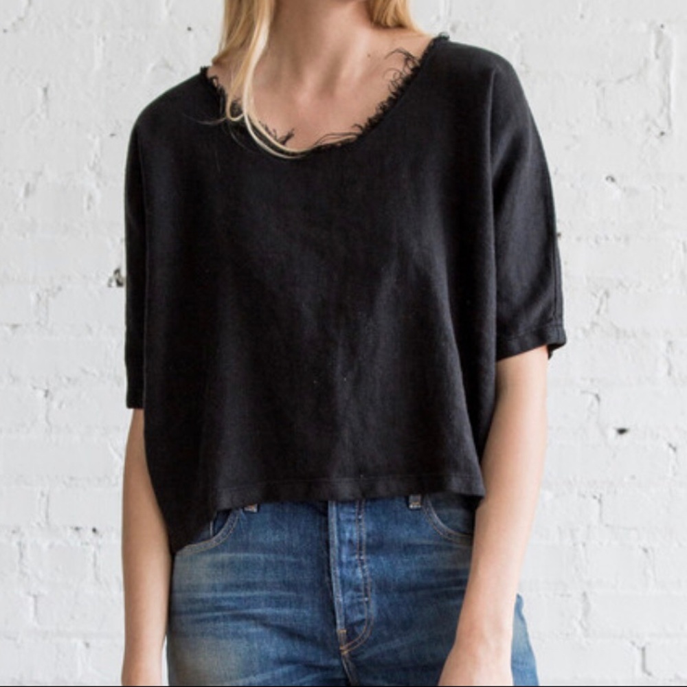 Black Crane Dolman Top